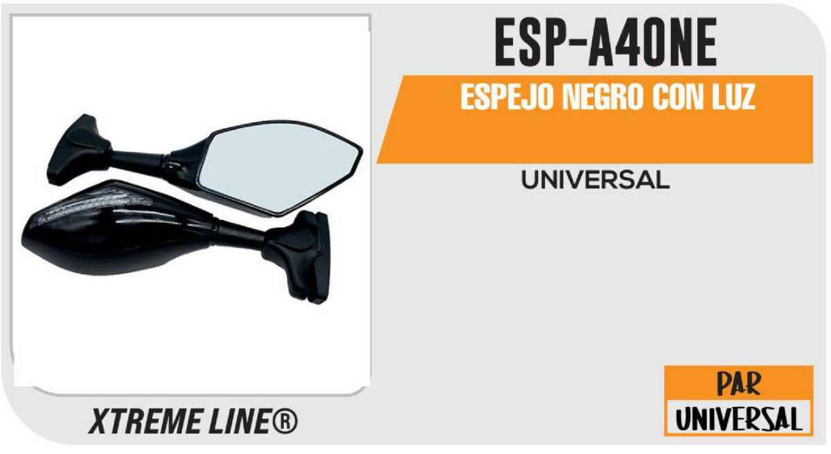 ESPEJO NEGRO CON LUZ