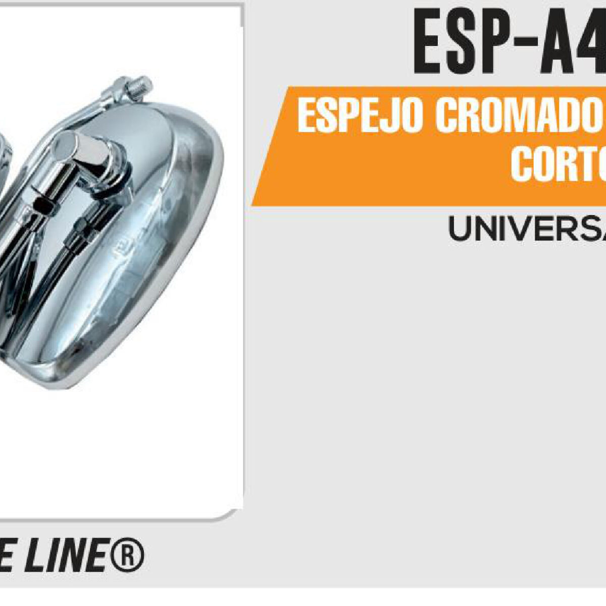 ESPEJO CROMADO PLATA BRAZO CORTO