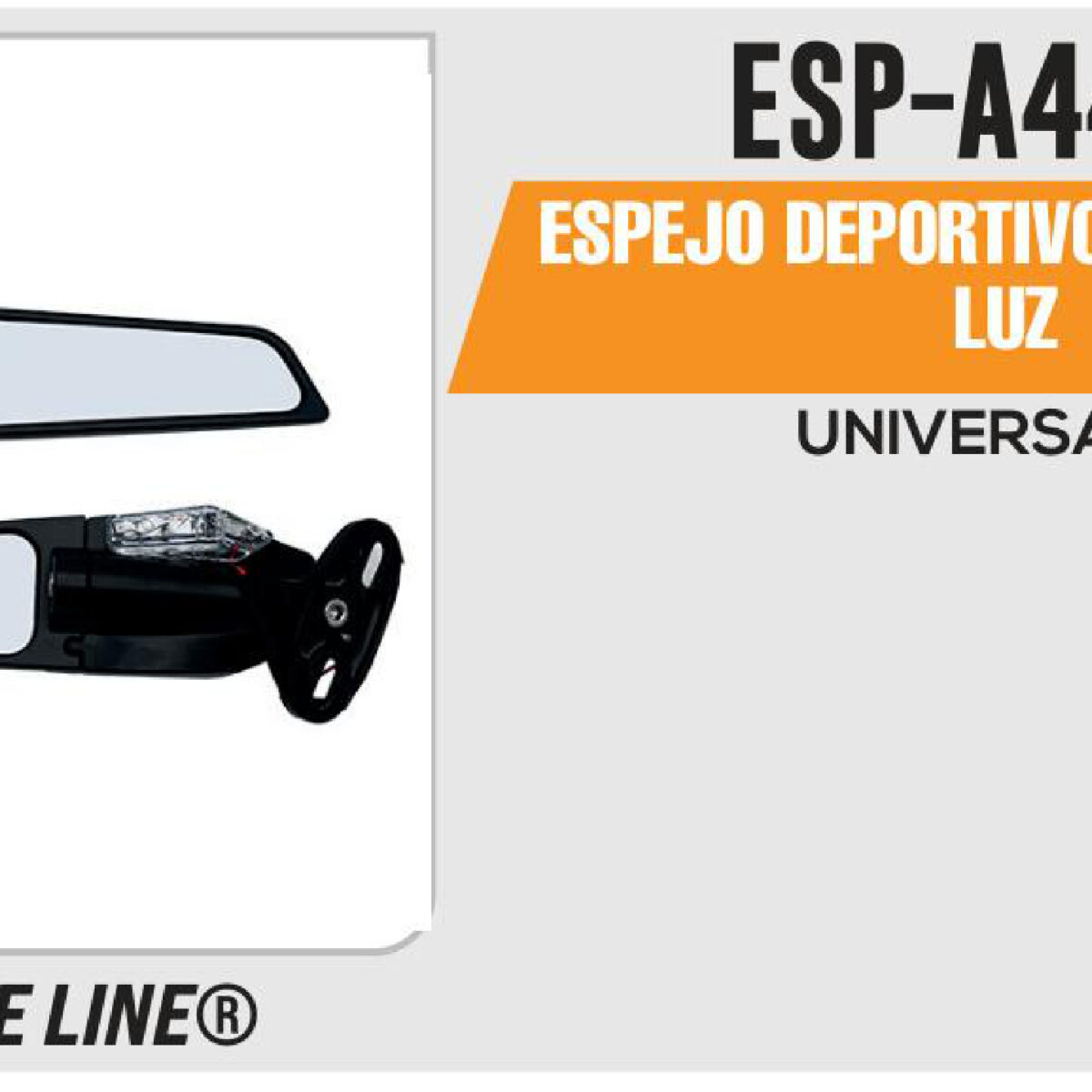 ESPEJO DEPORTIVO NEGRO CON LUZ