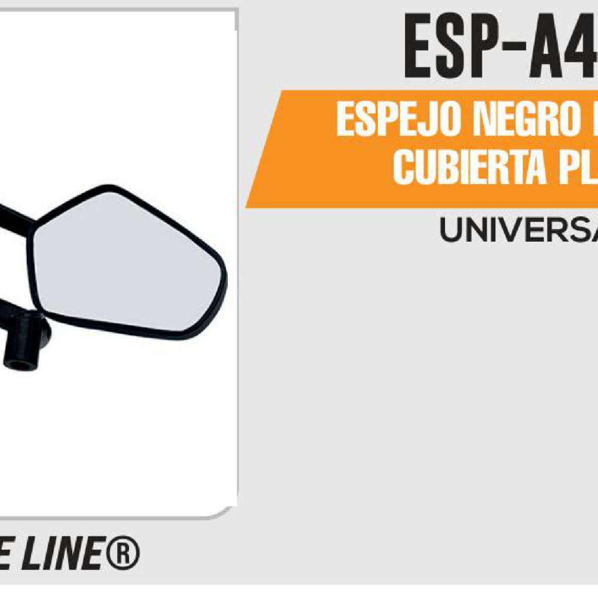 ESPEJO NEGRO DEPORTIVO CUBIERTA PLASTICO