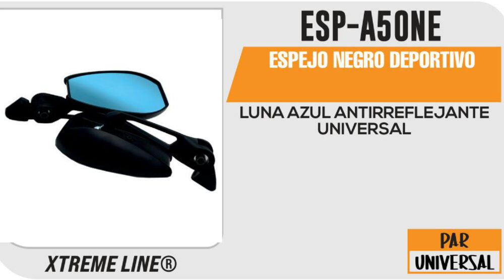 ESPEJO NEGRO DEPORTIVO