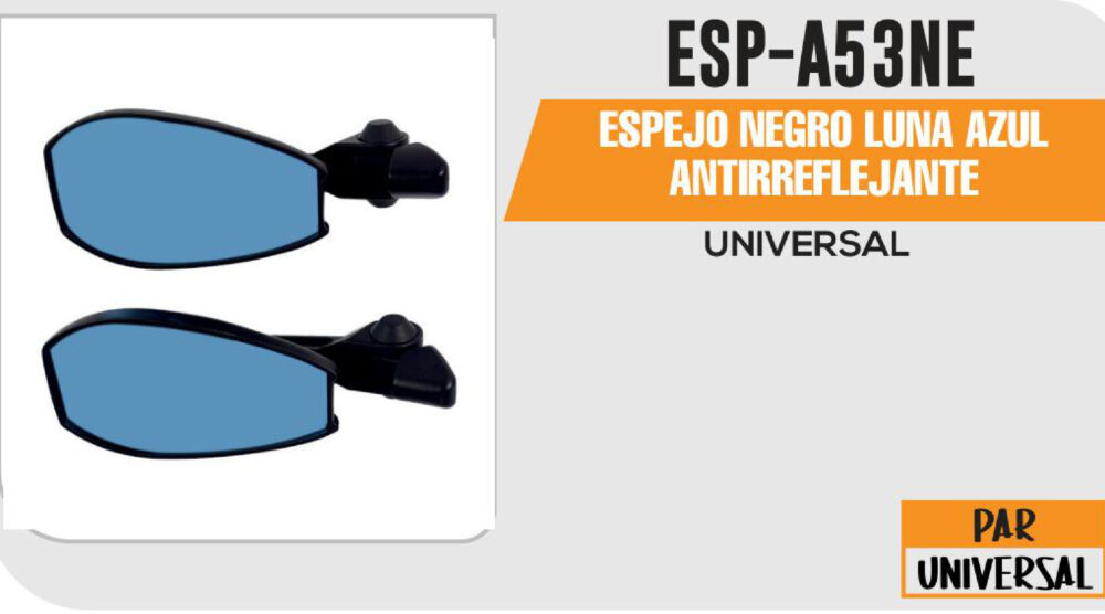 ESPEJO NEGRO LUNA AZUL ANTIRREFLEJANTE