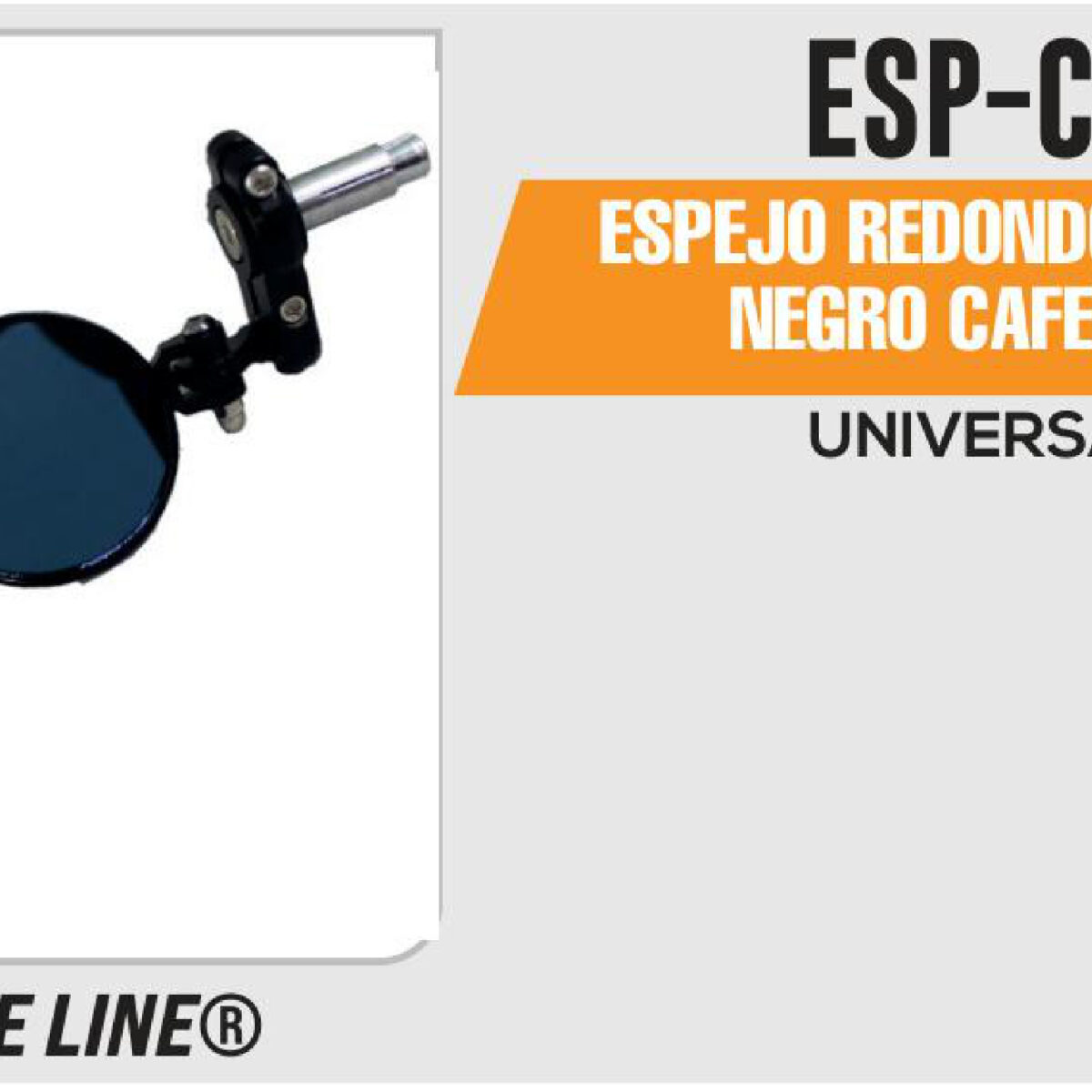 ESPEJOS REDONDOS ALUMINIO NEGROS CAFE RACER