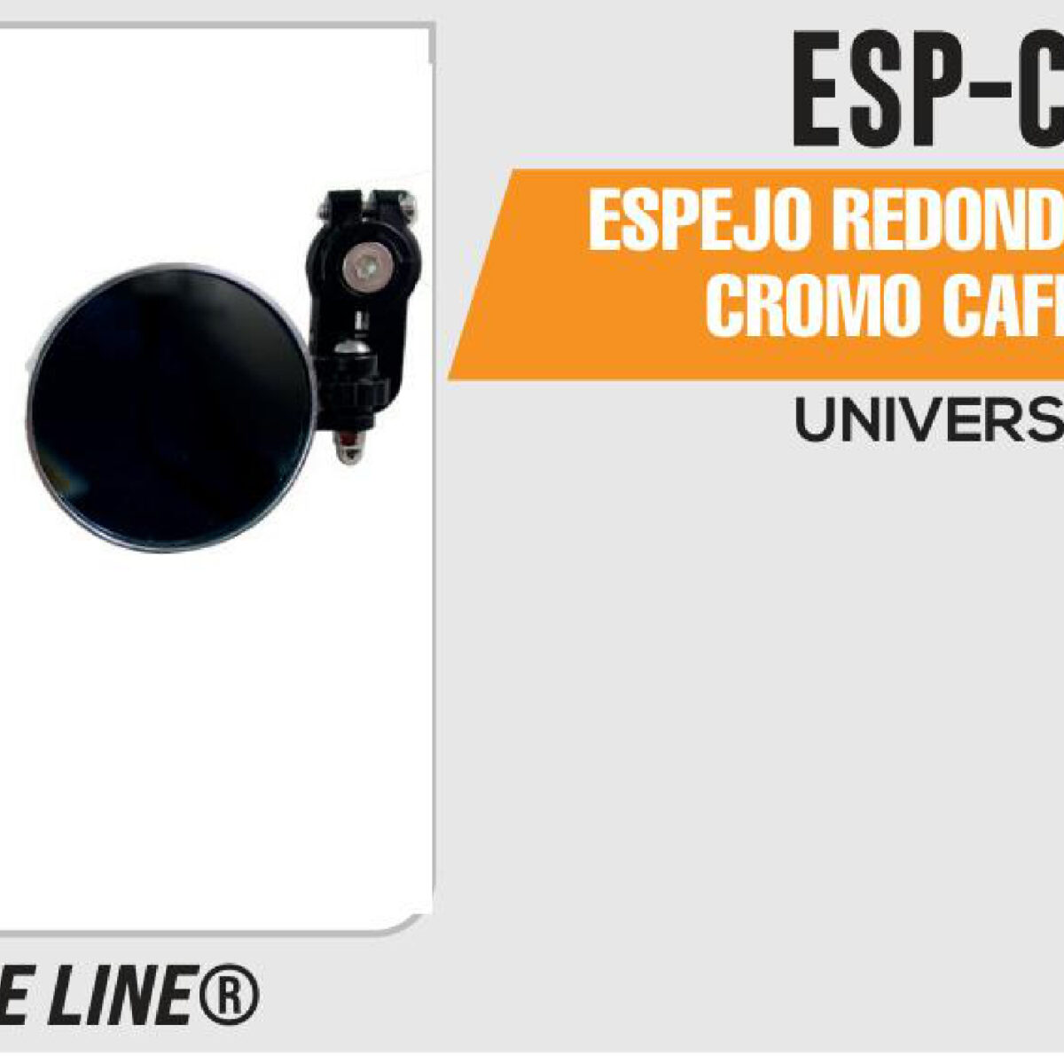 ESPEJOS REDONDOS ALUMINIO CROMO CAFE RACER