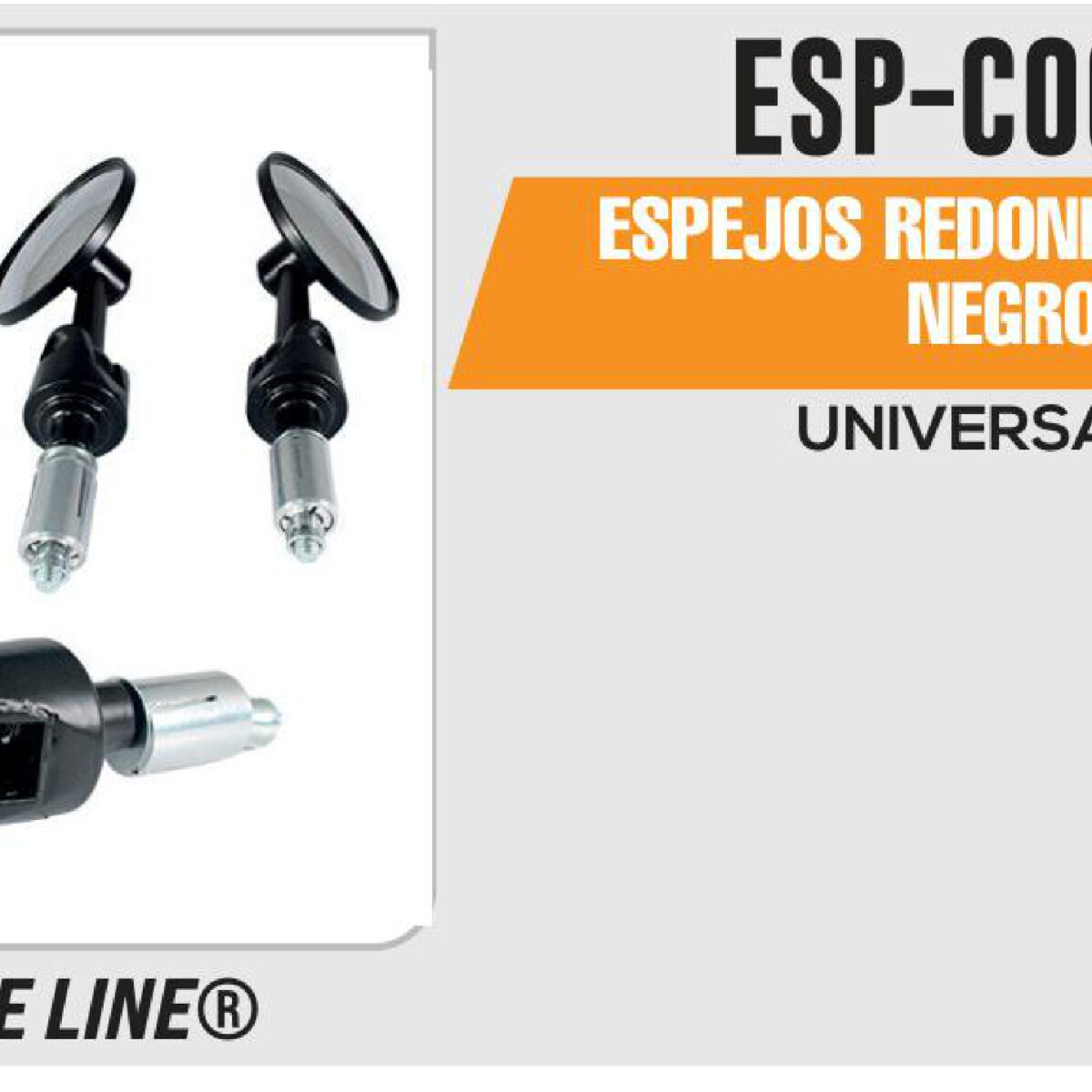 ESPEJOS REDONDOS RACER NEGRO