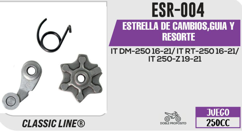 ESTRELLA DE CAMBIOS,GUIA Y RESORTE