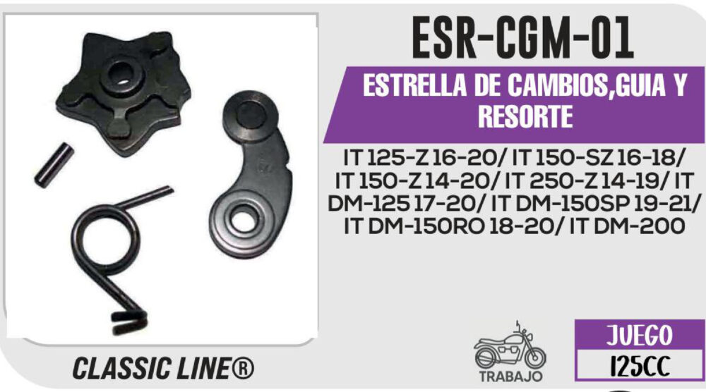 ESTRELLA DE CAMBIOS GUIA Y RESORTE