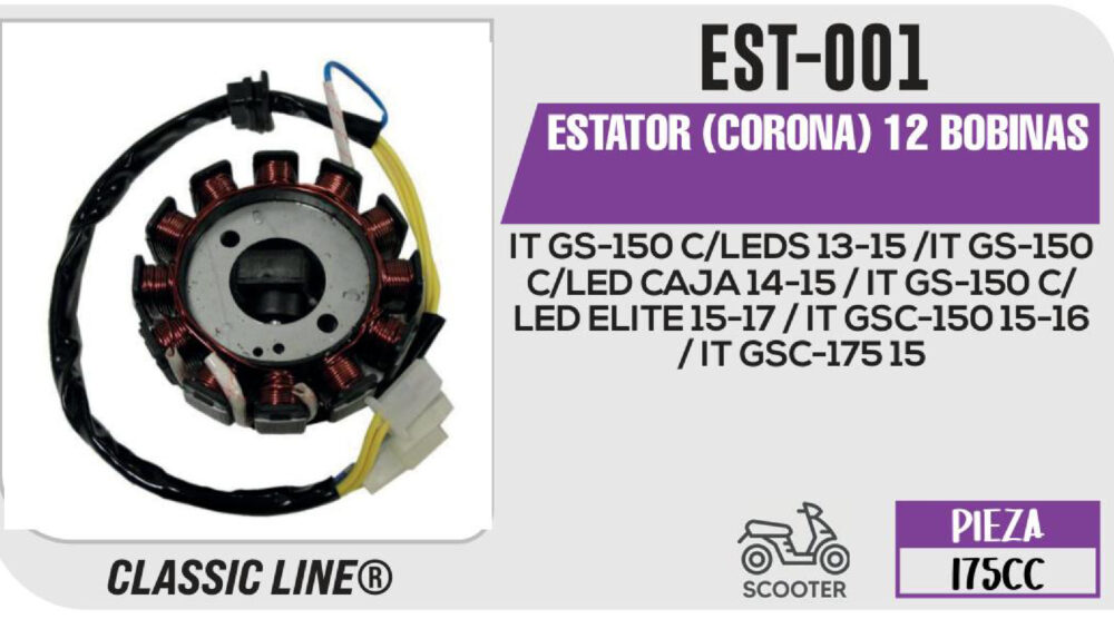 ESTATOR (CORONA) 12 BOBINAS