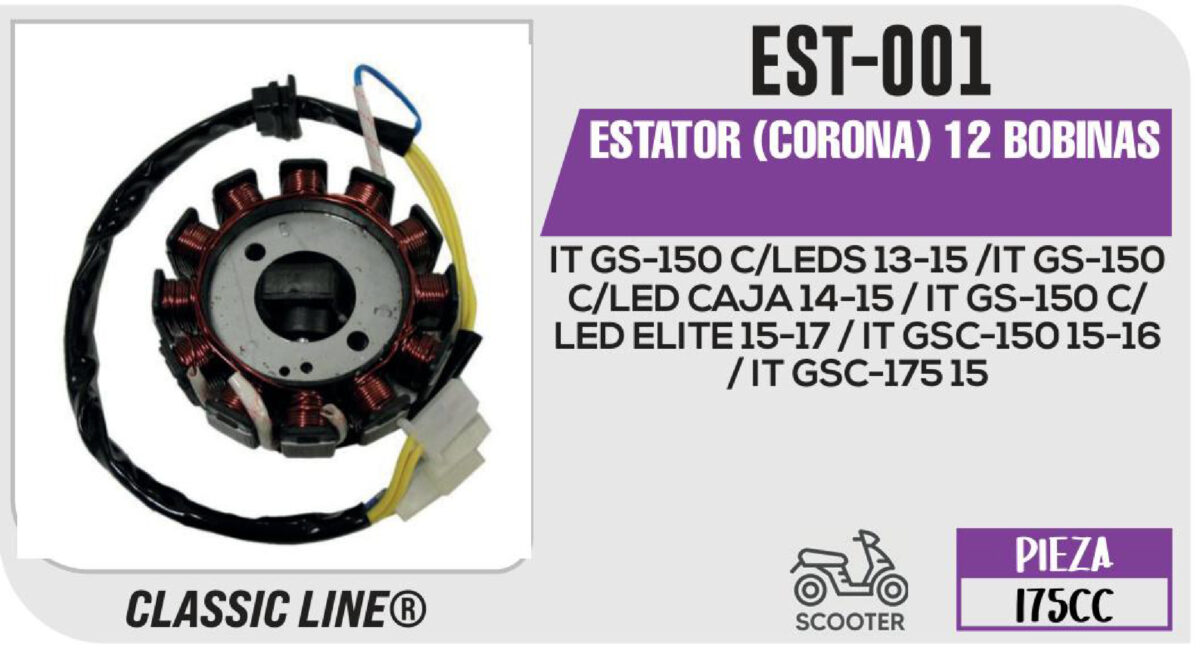 ESTATOR (CORONA) 12 BOBINAS