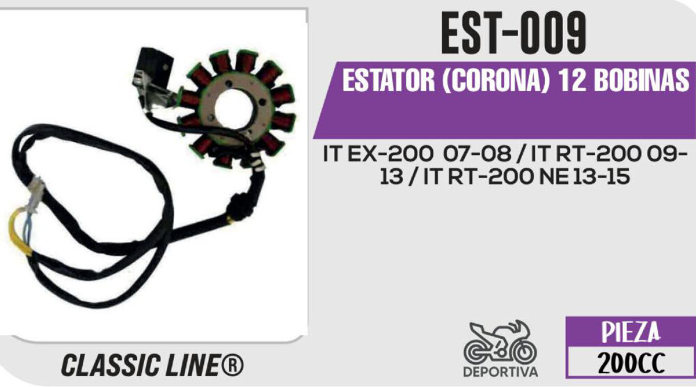 ESTATOR (CORONA) 12 BOBINAS