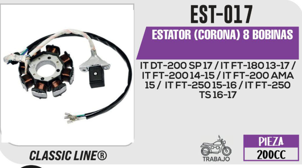 ESTATOR (CORONA) 8 BOBINAS