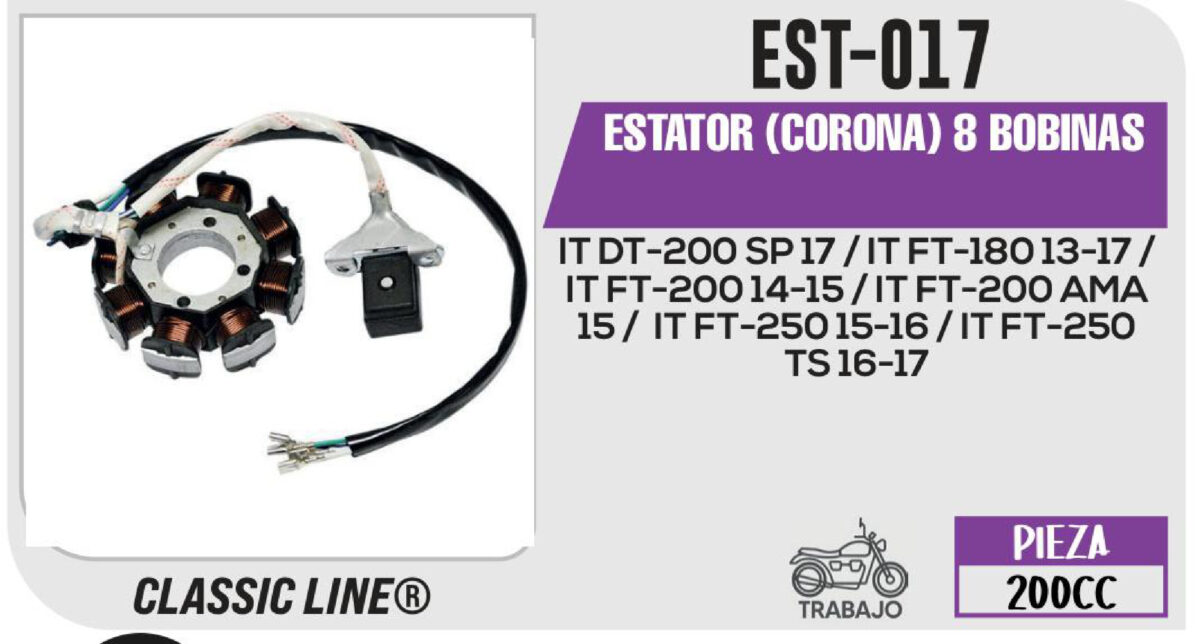 ESTATOR (CORONA) 8 BOBINAS