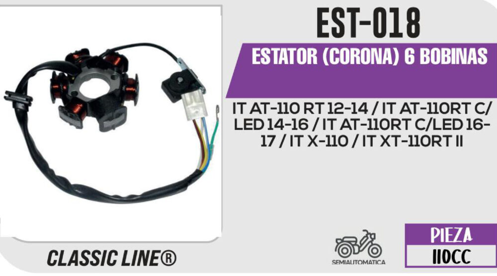 ESTATOR (CORONA) 6 BOBINAS