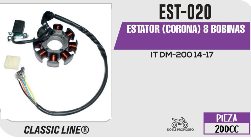 ESTATOR (CORONA) 8 BOBINAS