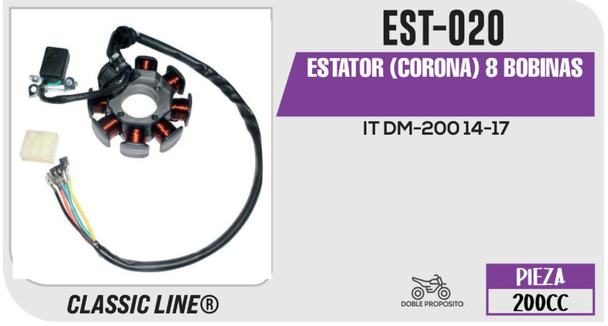ESTATOR (CORONA) 8 BOBINAS