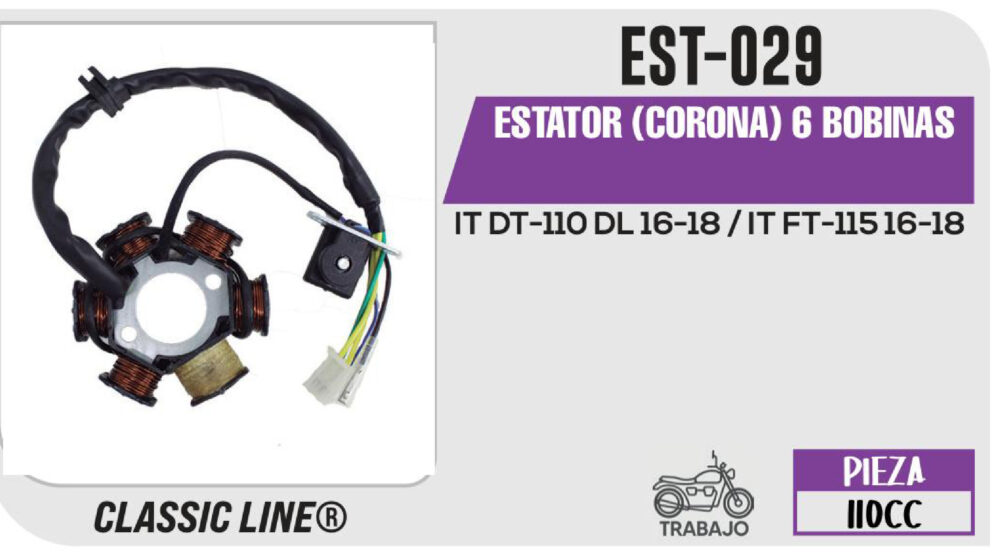ESTATOR (CORONA) 6 BOBINAS