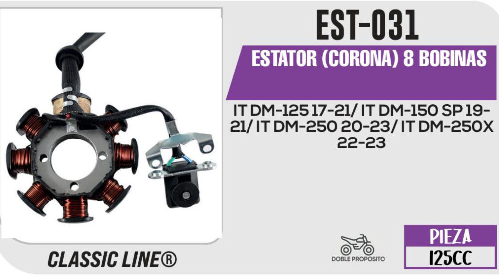 ESTATOR (CORONA) 8 BOBINAS