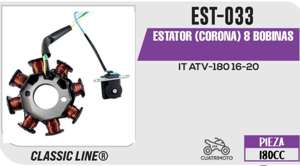 ESTATOR (CORONA) 8 BOBINAS