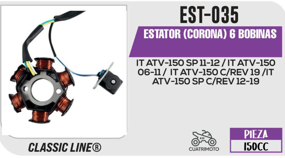 ESTATOR (CORONA) 6 BOBINAS