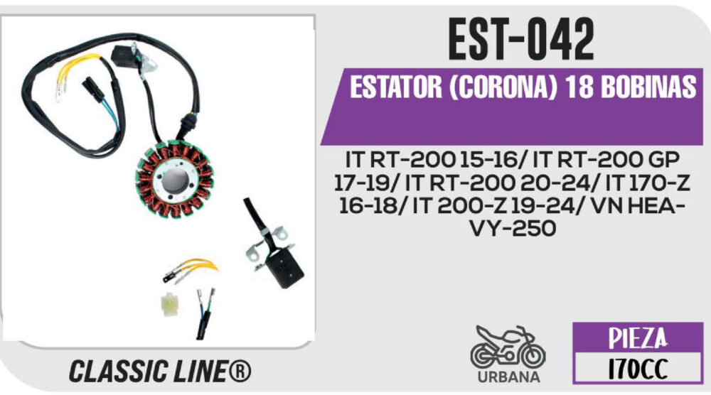 ESTATOR (CORONA) 18 BOBINAS