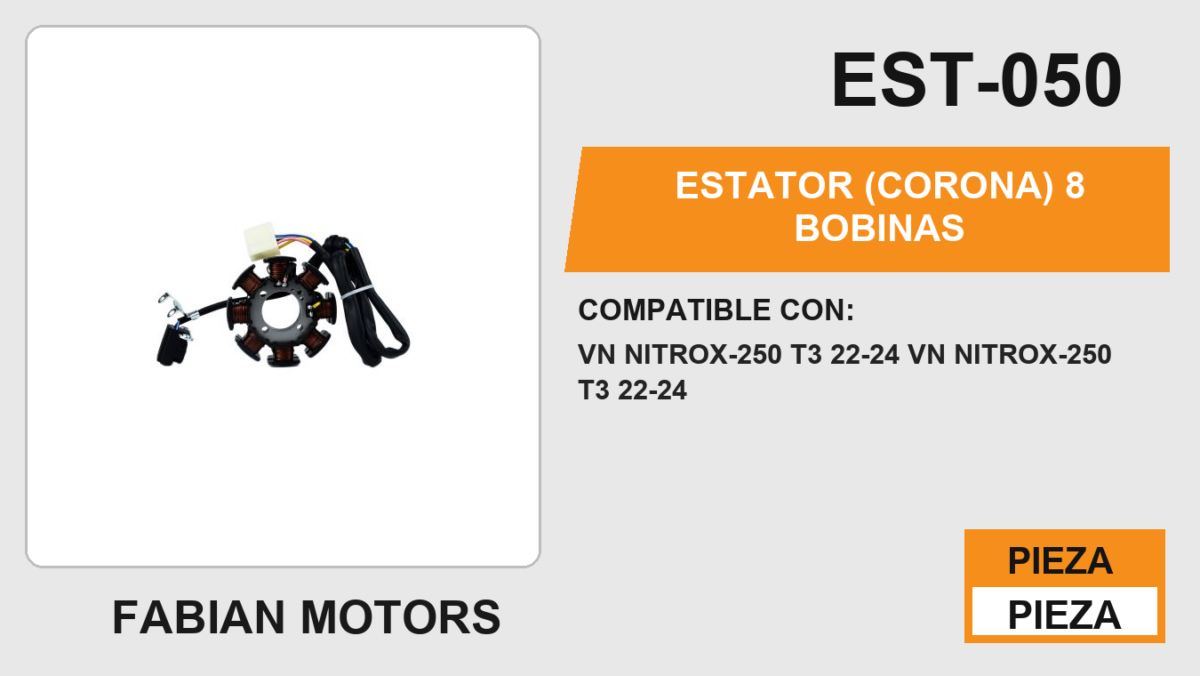 ESTATOR (CORONA) 8 BOBINAS
