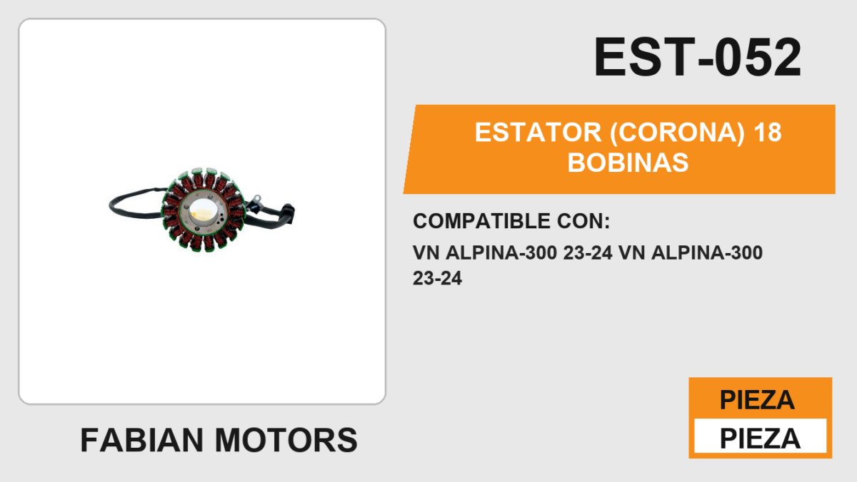 ESTATOR (CORONA) 18 BOBINAS