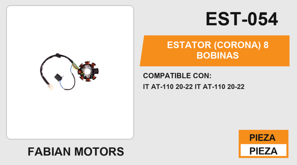 ESTATOR (CORONA) 8 BOBINAS