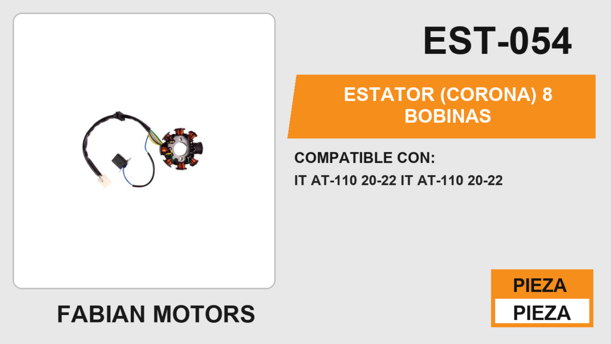 ESTATOR (CORONA) 8 BOBINAS