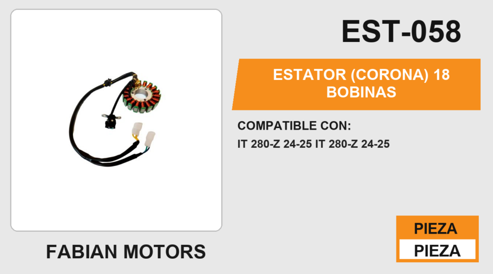 ESTATOR (CORONA) 18 BOBINAS
