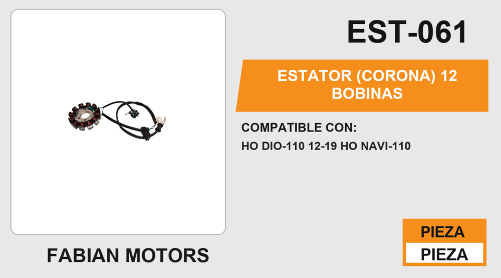 ESTATOR (CORONA) 12 BOBINAS