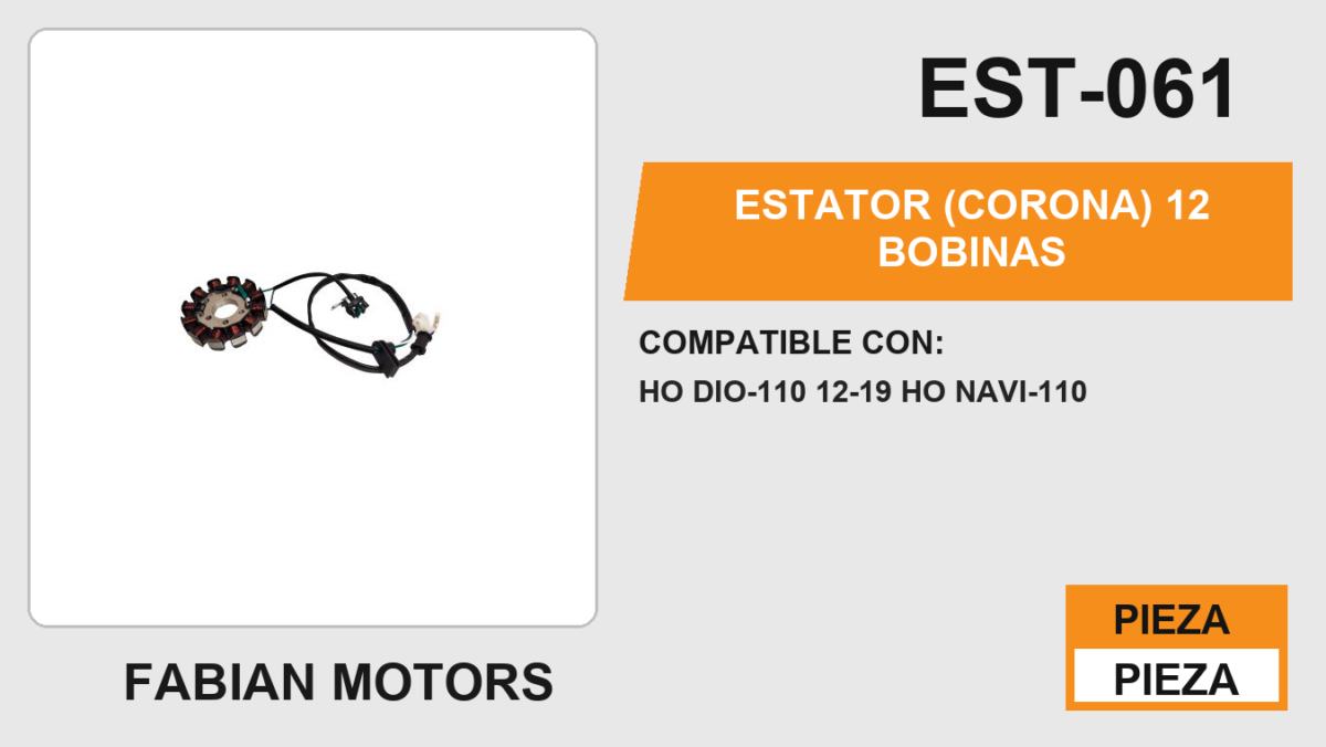 ESTATOR (CORONA) 12 BOBINAS