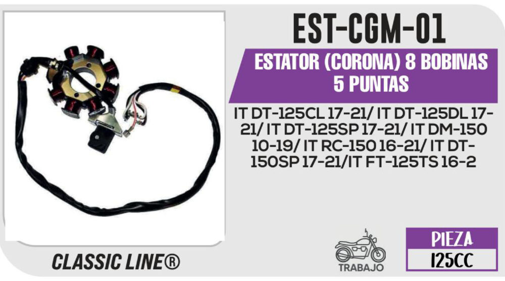 ESTATOR (CORONA) 8 BOBINAS