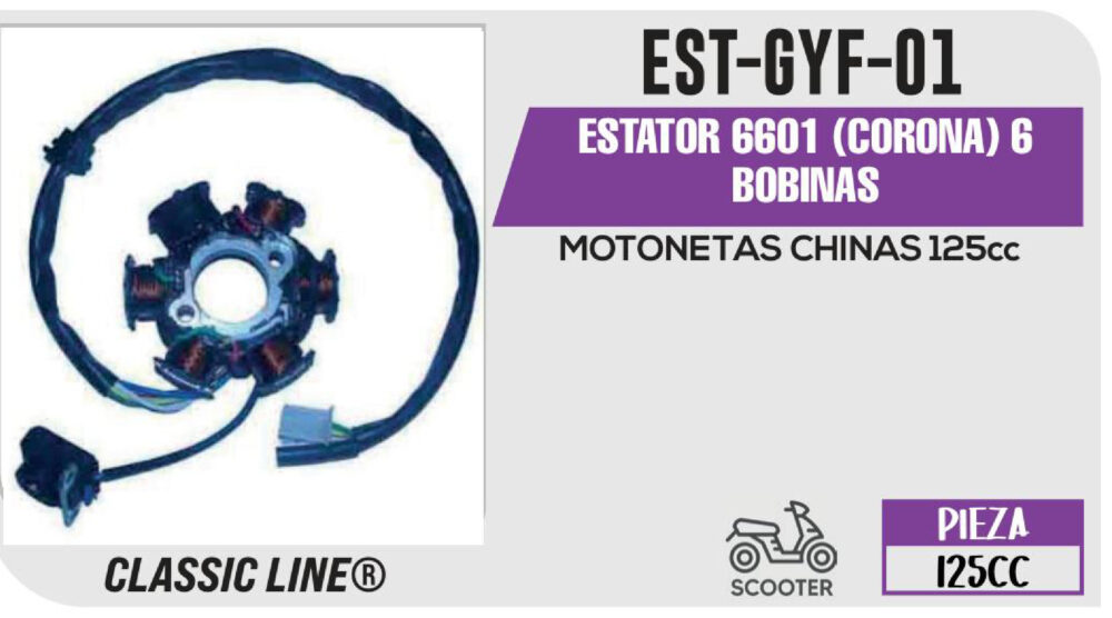 ESTATOR 6601 (CORONA) 6 BOBINAS