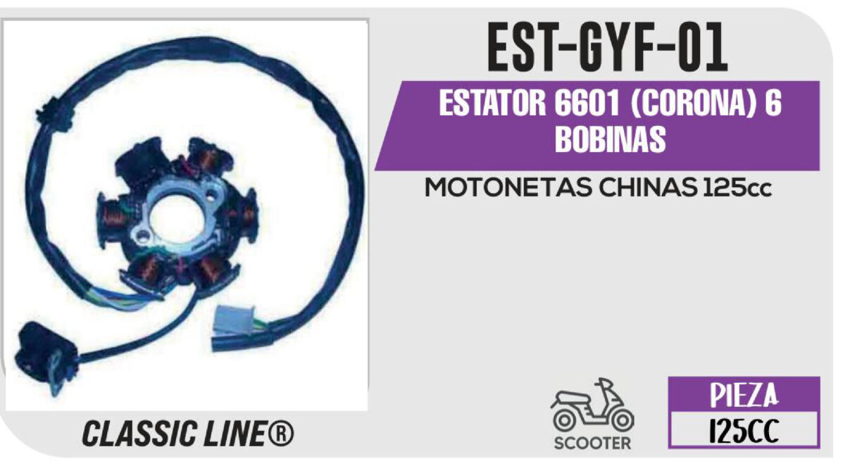 ESTATOR 6601 (CORONA) 6 BOBINAS