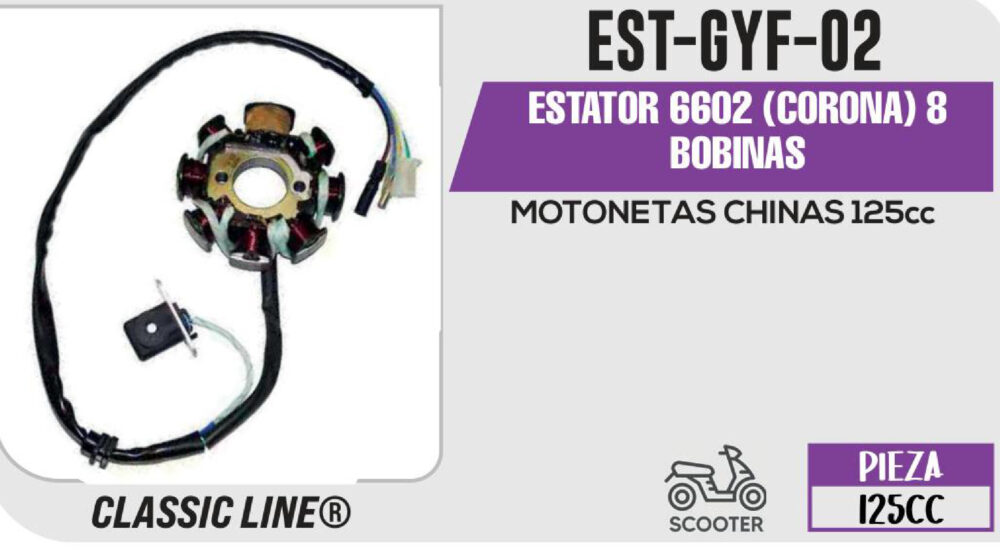 ESTATOR 6602 (CORONA) 8 BOBINAS