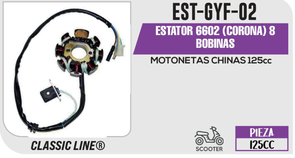 ESTATOR 6602 (CORONA) 8 BOBINAS