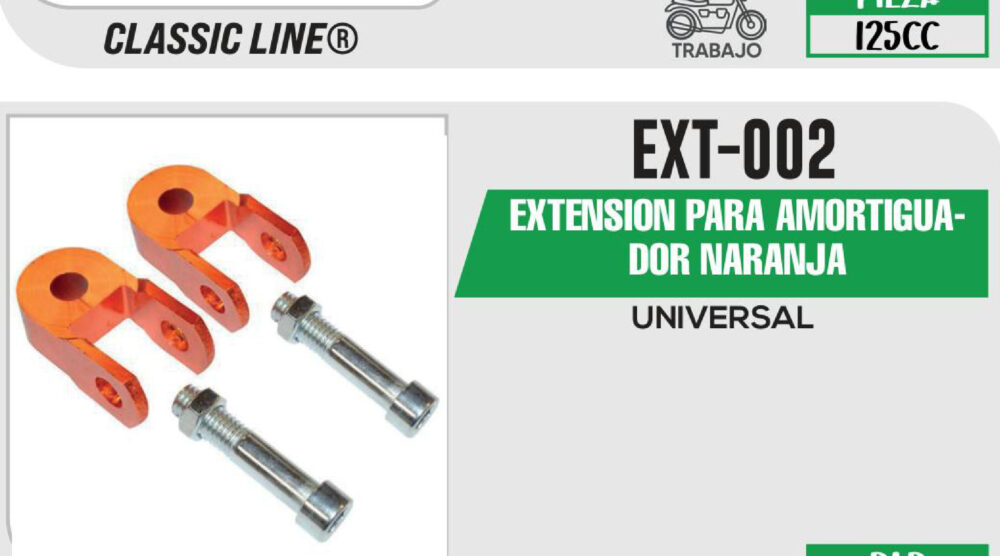 EXTENSION PARA AMORTIGUADOR NARANJA