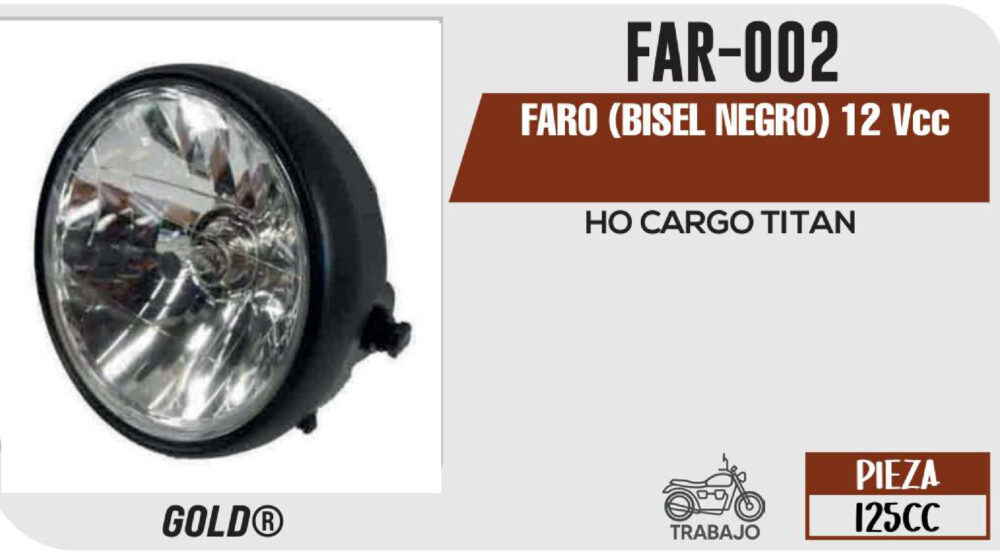 FARO BISEL NEGRO 12Vcc