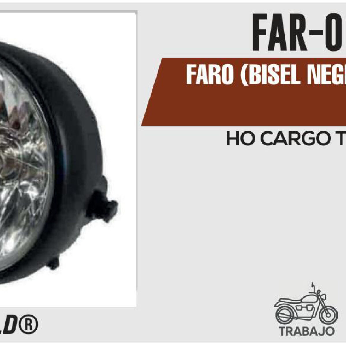 FARO BISEL NEGRO 12Vcc