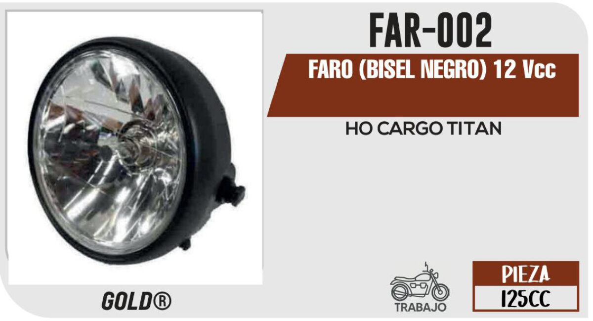 FARO BISEL NEGRO 12Vcc