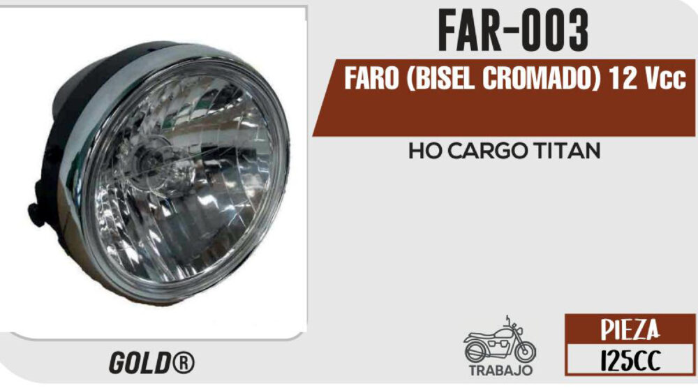 FARO BISEL CROMADO 12Vcc