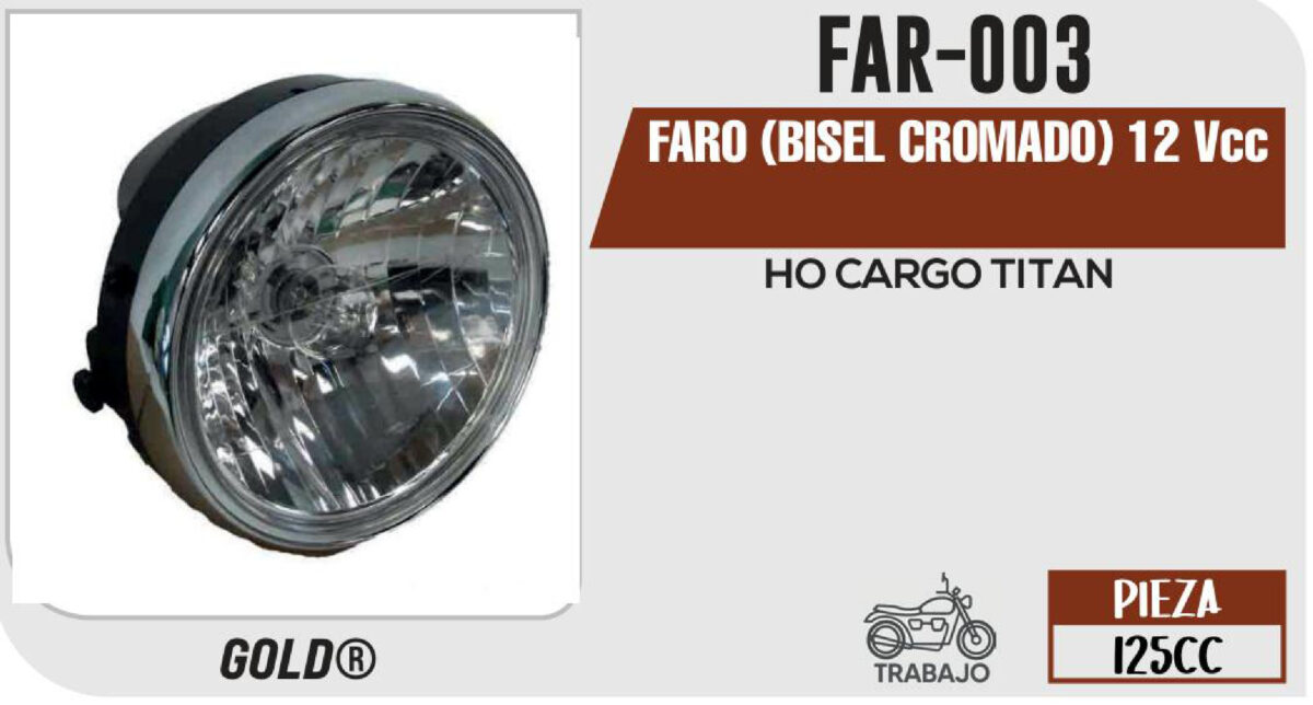FARO BISEL CROMADO 12Vcc