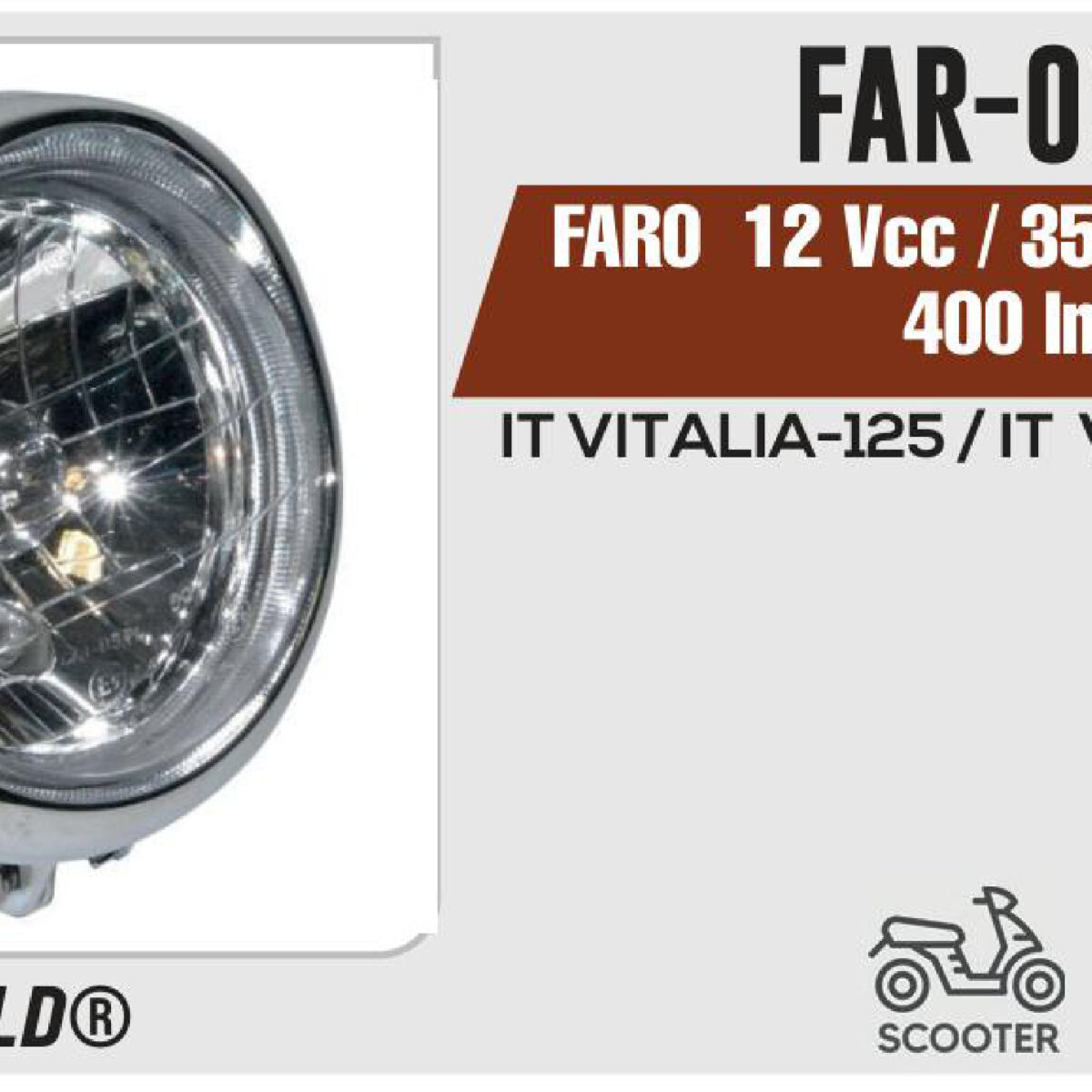 FARO 12Vcc / 35 W / 291 A / 400 lm