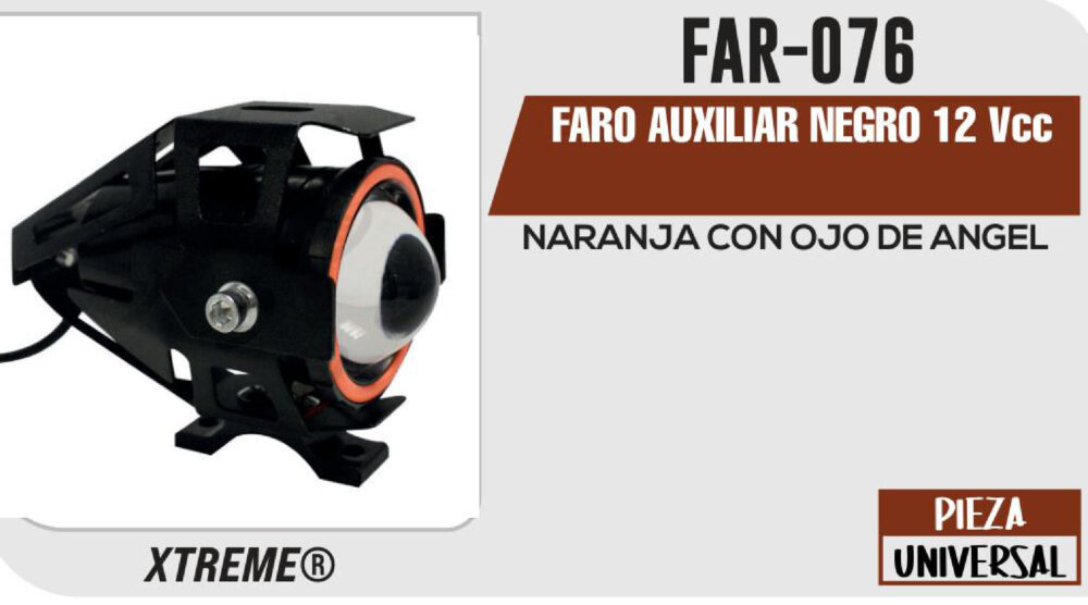 FARO AUXILIAR NEGRO 12Vcc