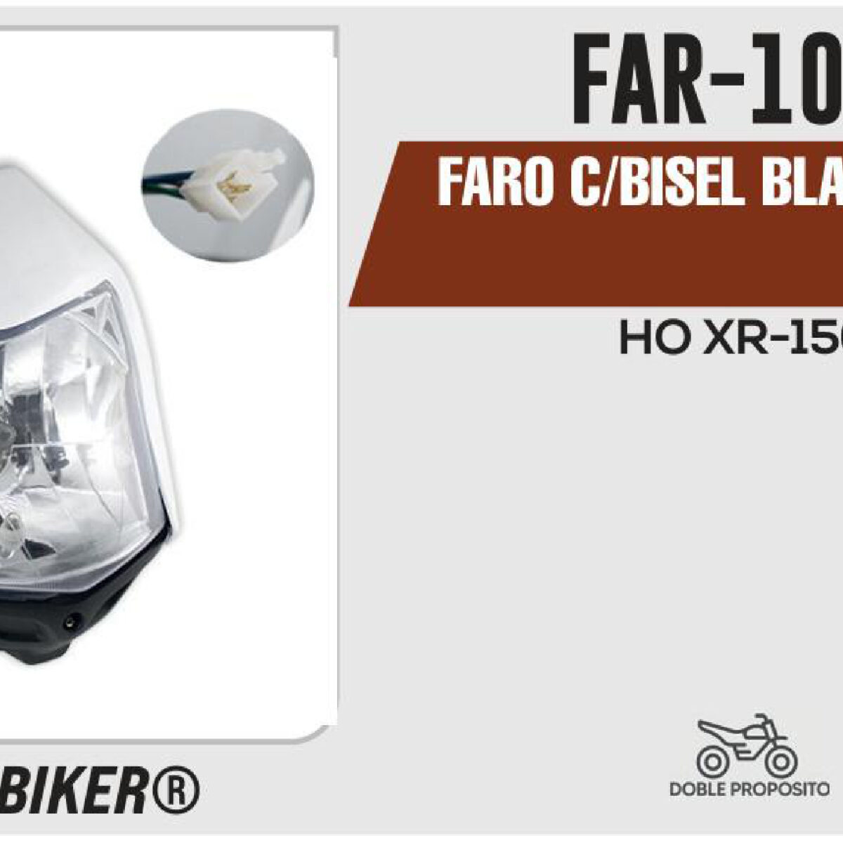 FARO C/BISEL BLANCO 12Vcc