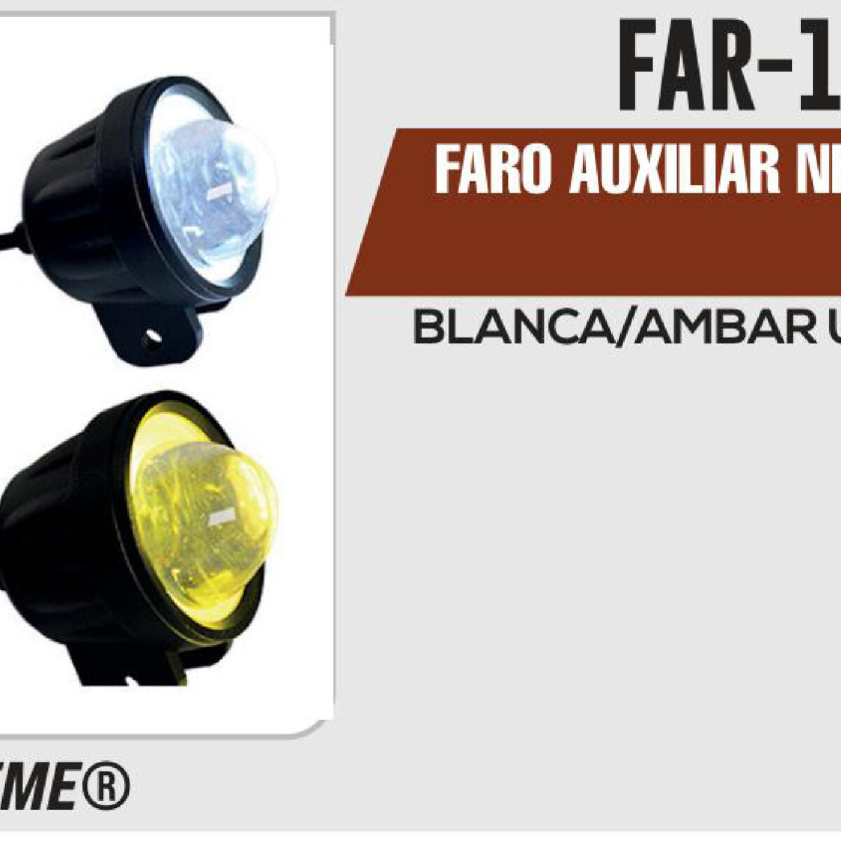 FARO AUXILIAR NEGRO 12Vcc