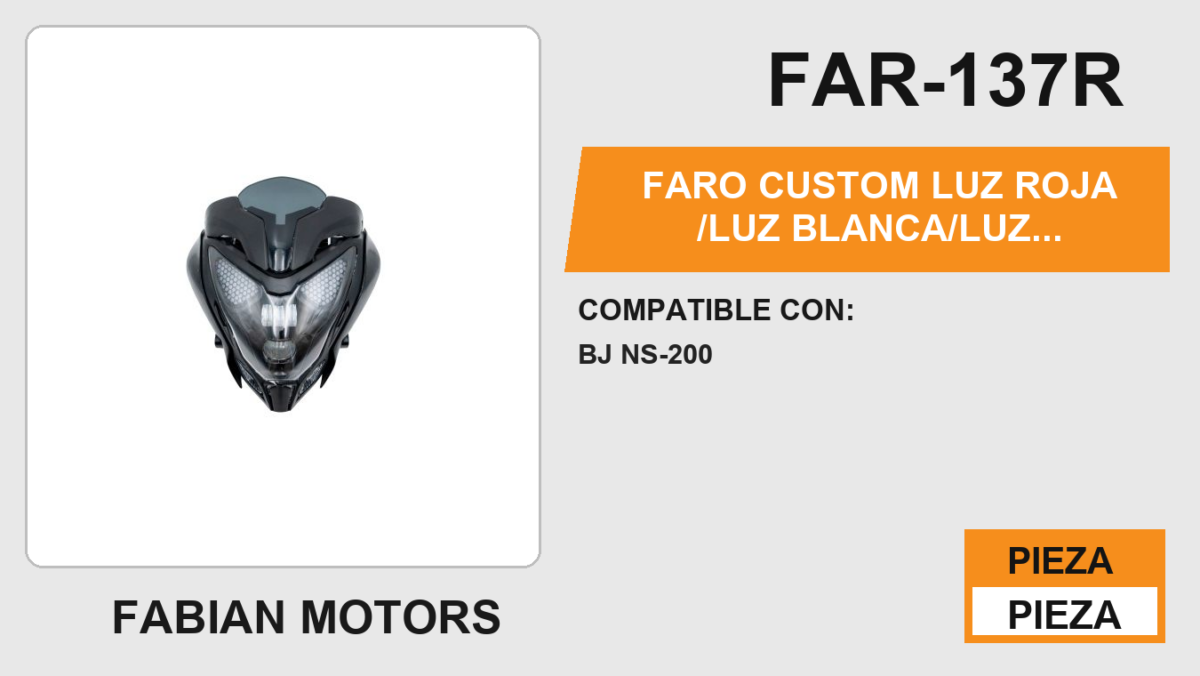 FARO CUSTOM LUZ ROJA /LUZ BLANCA/LUZ AMARILLA 12Vcc