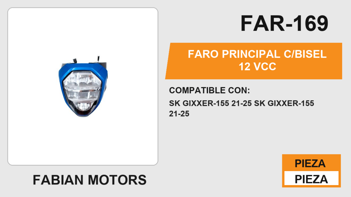 FARO PRINCIPAL C/BISEL 12Vcc