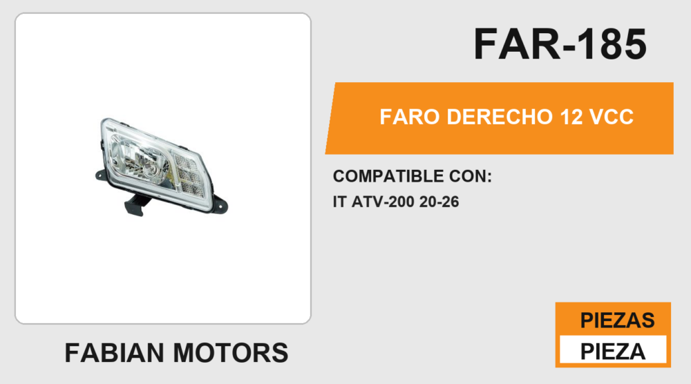 FARO DERECHO 12 Vcc