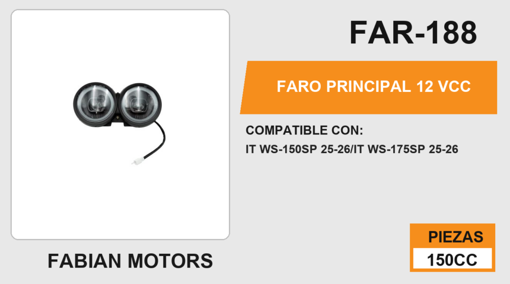 FARO PRINCIPAL 12 Vcc